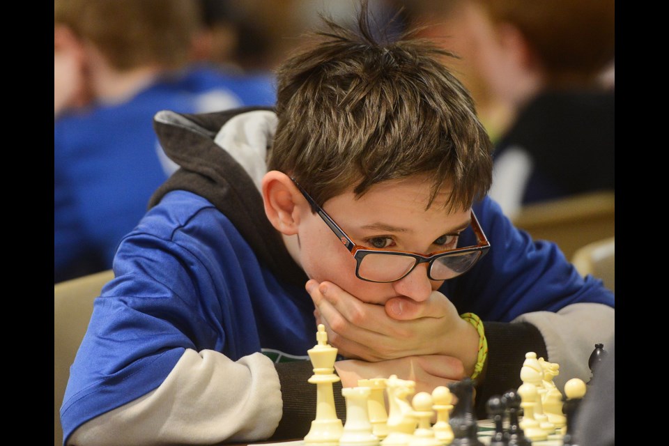 The 2018 elementary school chess tournament attracted 150 participants from 14 different schools Thursday at the Puslinch Community Centre. Tony Saxon/GuelphToday