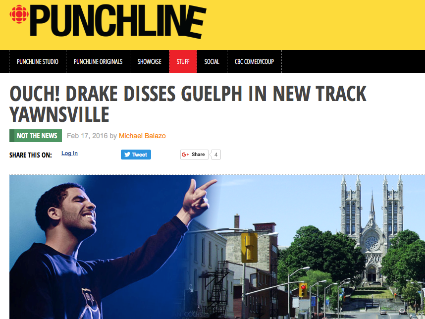 Drake disses Guelph