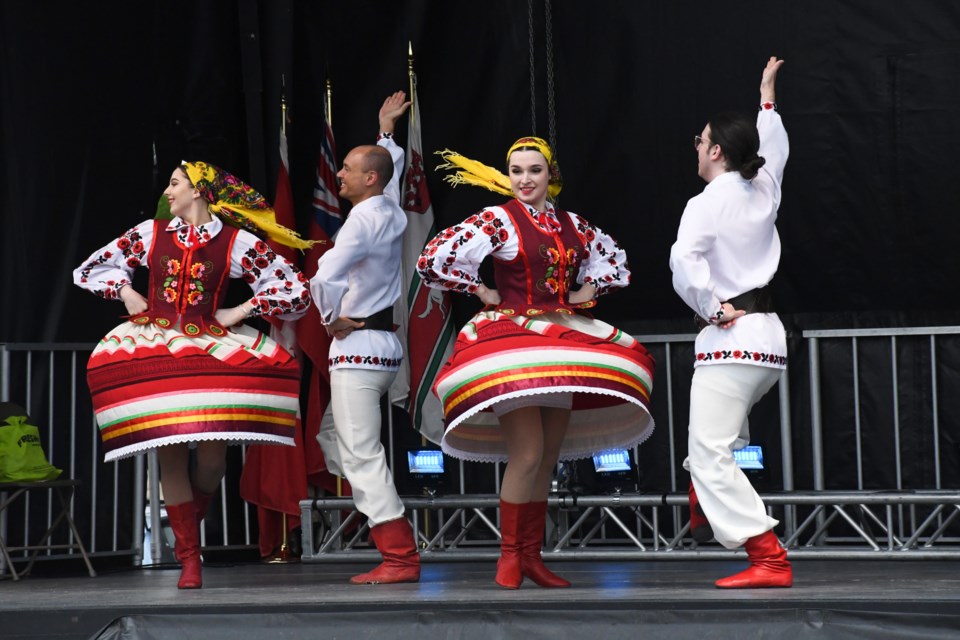 Barvinak Hamilton Ukrainian Dance Ensemble performed on the main stage during the 38th annual Guelph & District Multicultural Festival at Riverside Park.