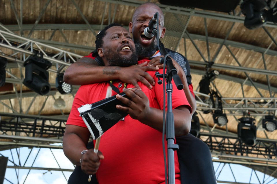 Bantu Continua Uhuru Consciousness (BCUC) from South Africa was all energy during their main stage performance Saturday.
