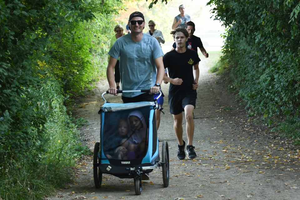 The Terry Fox Run at Silvercreek Park on Sunday morning raised $29,861 (and counting) and attracted more than 250 participants. Funds raised go to the Terry Fox Foundation for cancer research.