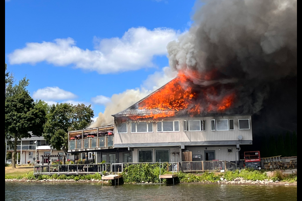 The Old Marina Restaurant in Puslinch was destroyed in a July 2022 fire. 