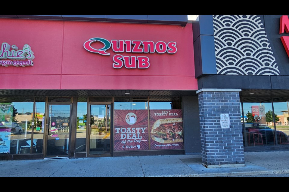 The Quiznos Sub on Stone Road will be closing next Tuesday. It's been in operation since 2005.