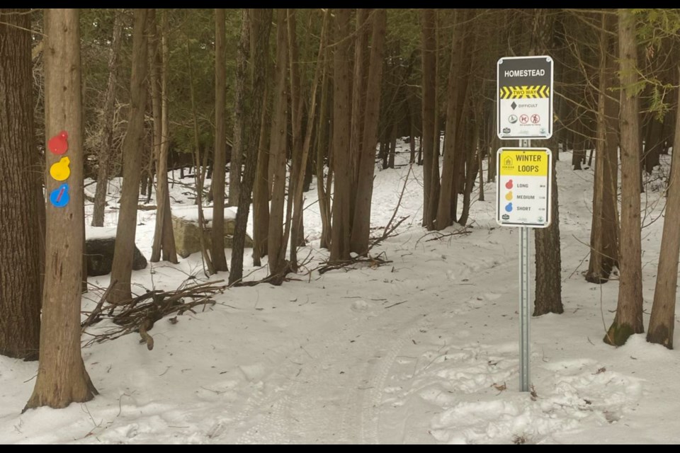 The entrance to the GORBA winter loops