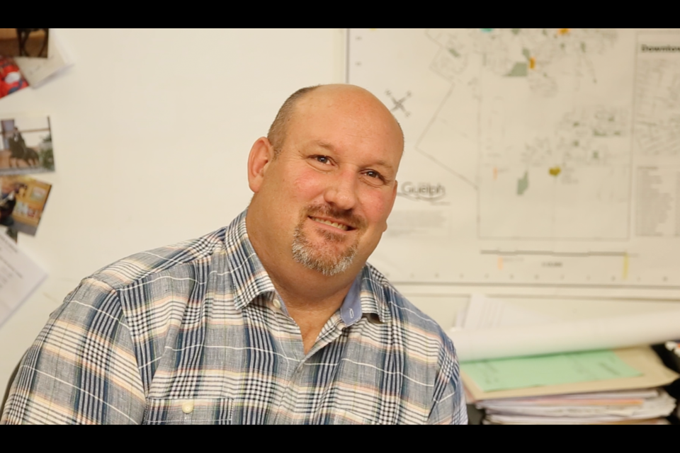 Bill Hamilton, owner of Turf Plus Inc., seen in his Guelph office on Wednesday. Hamilton and a friend recently travelled to Houston to assist people affected in the aftermath of Hurricane Harvey. Kenneth Armstrong/GuelphToday