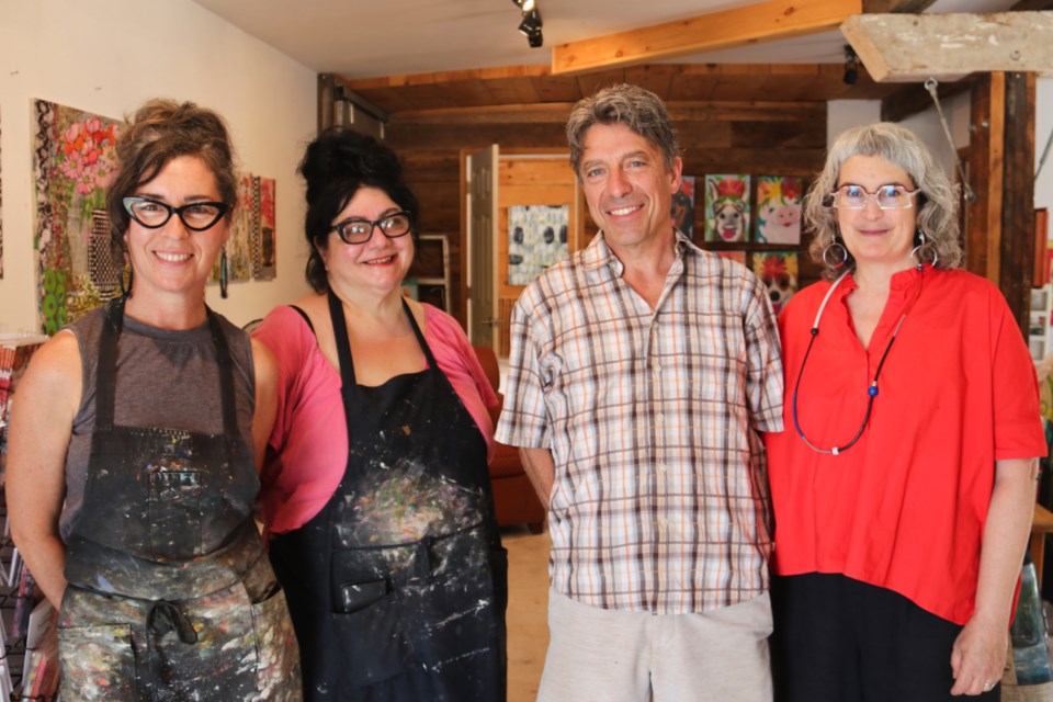 Artists Laurie Skantzos, Maria Pezzano, Peter Bolitsky and Michelle Miller.