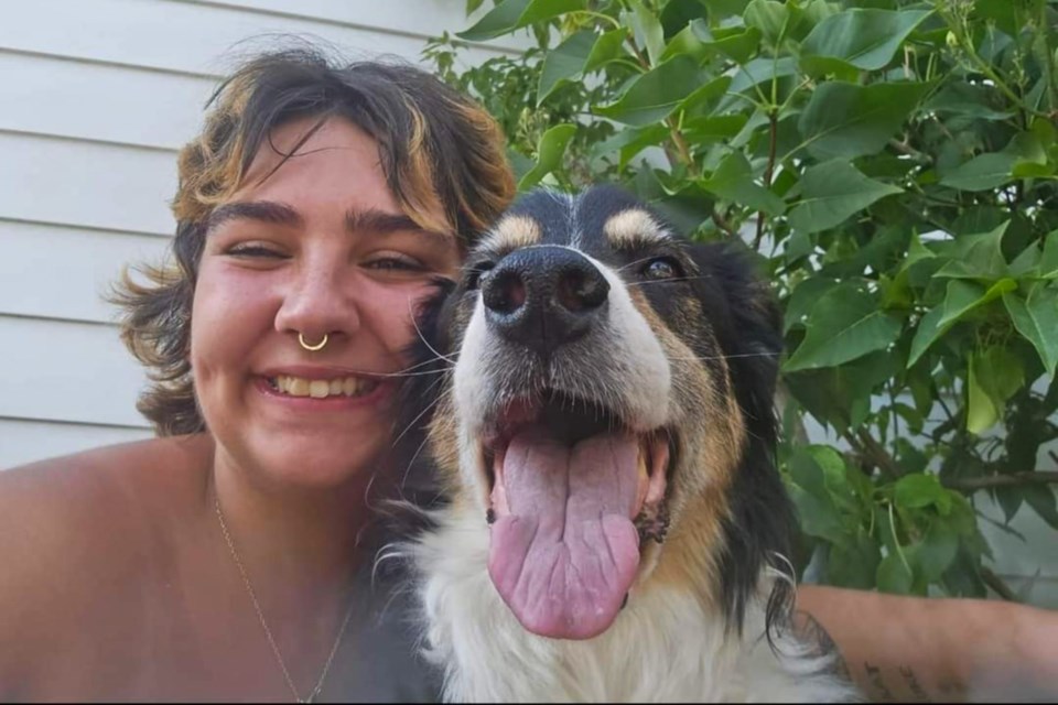 Jennifer Augustus with her dog Luke.