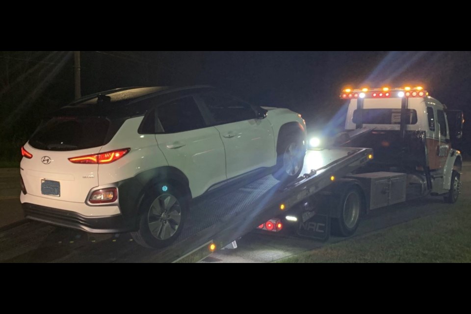 A pair of vehicles have been impounded for two weeks after a Guelph police officer caught two stunt drivers in the span of five hours.