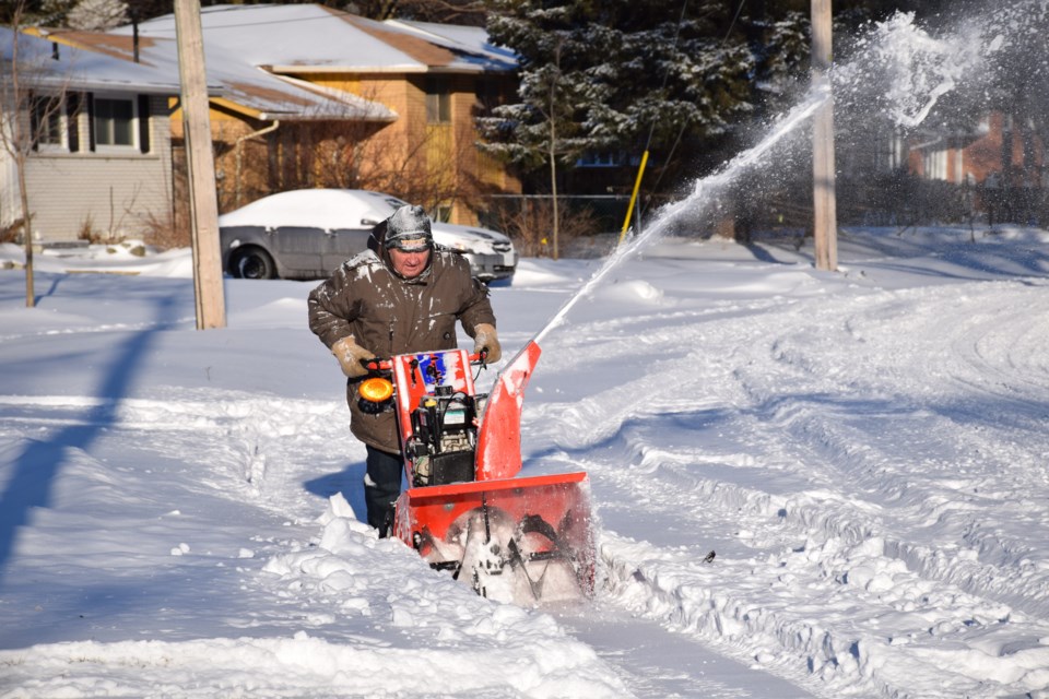 Some residents had plows at the ready after a blizzard that started early Tuesday night.