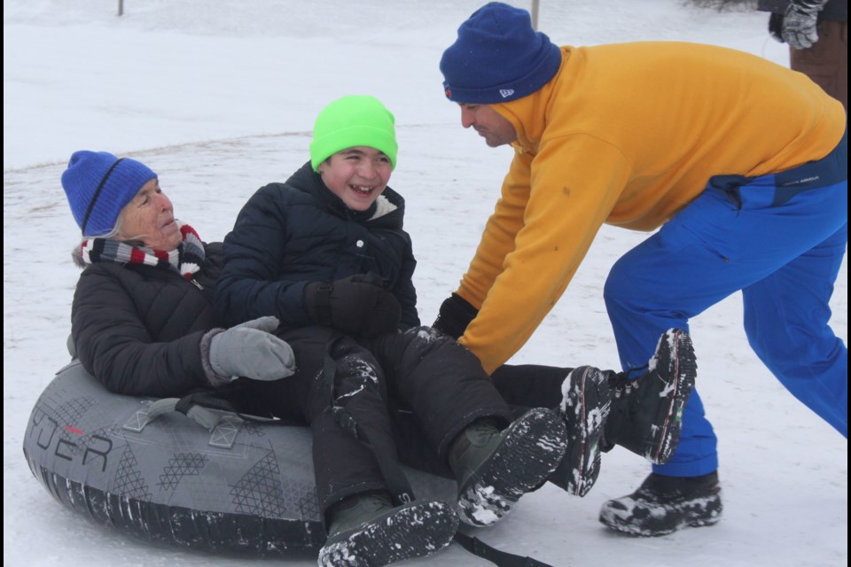 Ready. Set. GO! Families were bundled up and active at Mole Hill and other sliding hills around Guelph on Thursday. This, after snowfall hit the area on New Year's Day.