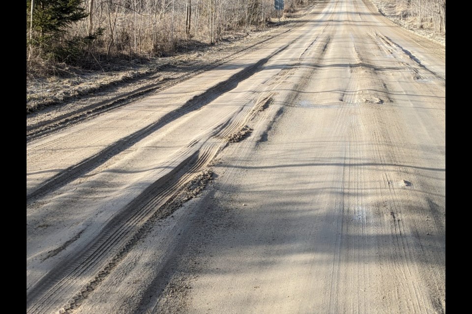 The condition of Sideroad 10 the first week of March.