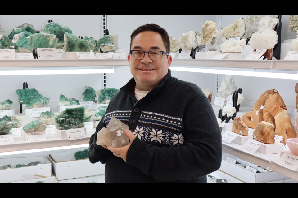 Ken Dardano is the man behind Gneiss Guy Minerals and Fossils in Fergus. 