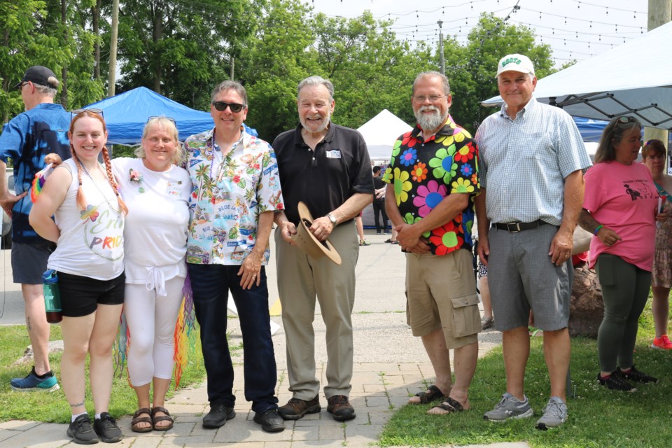 A group photo with members of Erin council and organizers of Erin Pride. 