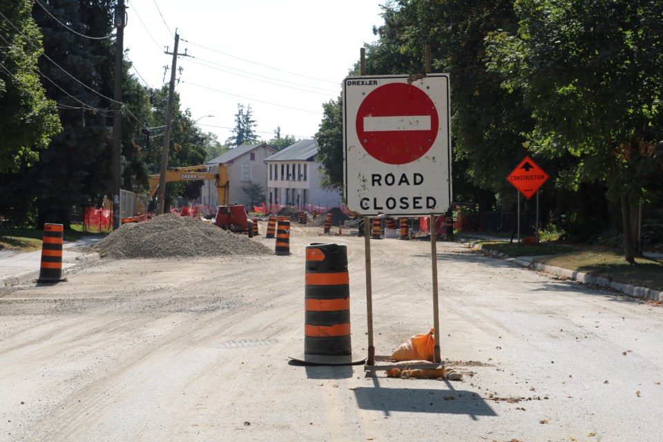 St. David Street North is closed for construction. 