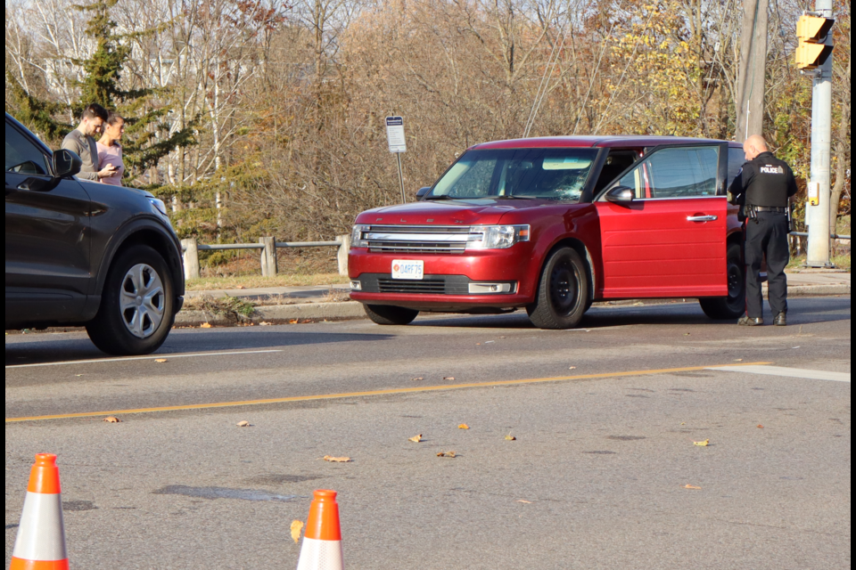 Two separate collisions occurred between Waterloo Avenue and Manor Park Crescent Tuesday morning. 