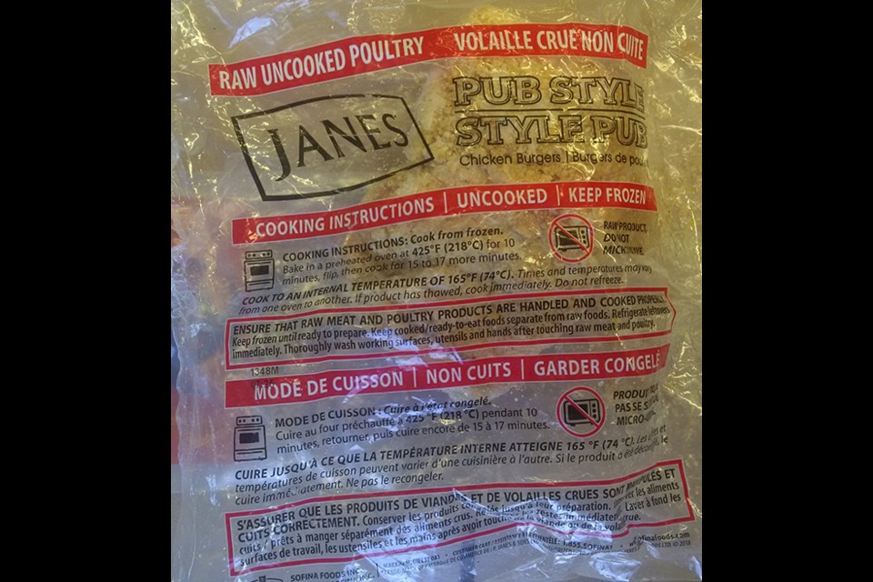 Janes chicken burgers recalled due to possible Salmonella contamination (3  photos) - Barrie News