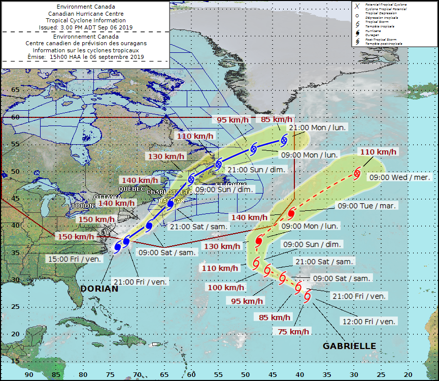 Halifax now under hurricane warning, along with a rainfall warning as ...