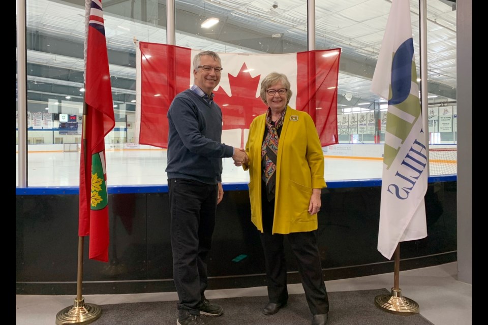 Halton Hills Mayor Ann Lawlor and MP Lloyd Longfield.