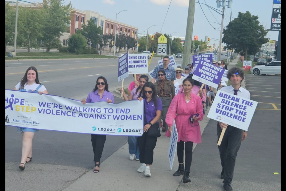 Halton Hills' first Hope in Every Step walk was held Sunday in Georgetown. The event hopes to raise awareness about domestic violence and the resources that are available for victims.