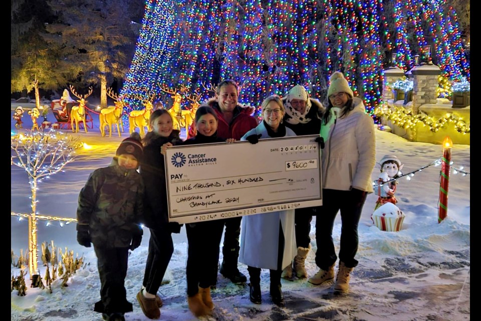 Christmas at Brandylane, a light display put on over the holidays by Sandy Gunn and John Vitetta, raised $18,200 for Cancer Assistance Halton Hills and the Georgetown Hospital Foundation.