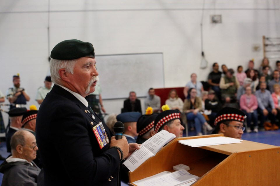 Kevin Harrison addresses the cadets.