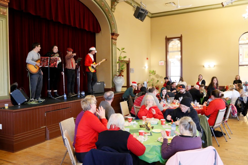 The hungry audience at Acton Town Hall Centre enjoys some live music.