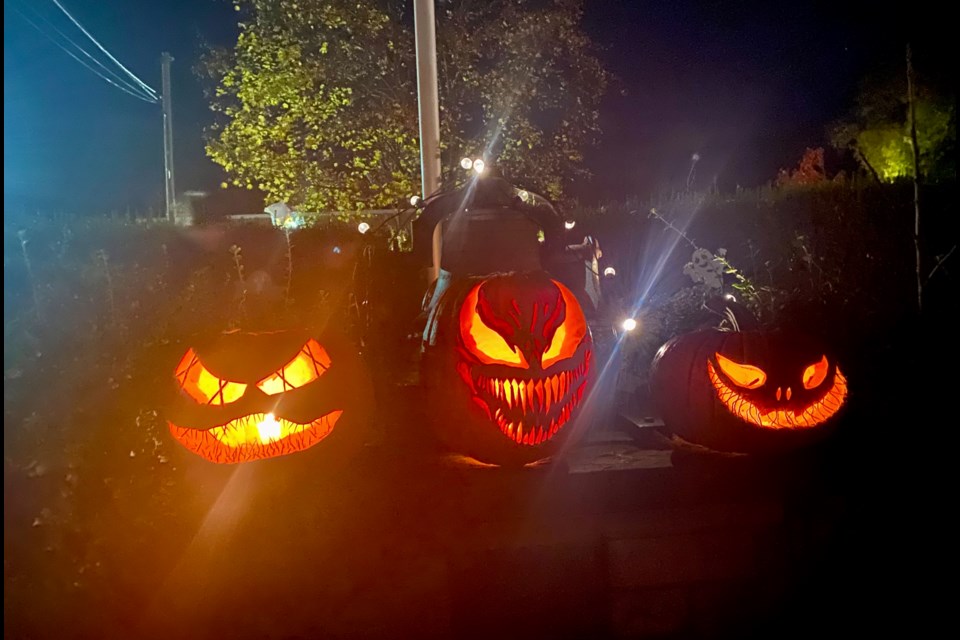 The Glen Williams Public School yard was aglow last night for the annual Pumpkin Walk.