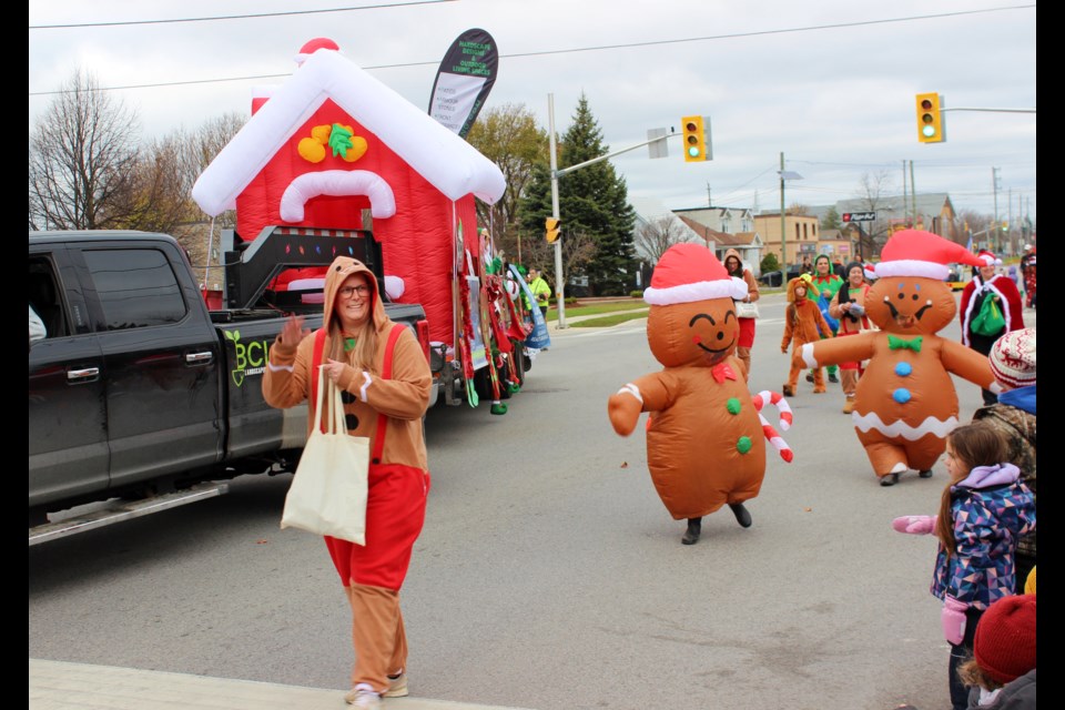 Many floats and costumes fit with this year's theme, 'A Gingerbread Christmas.'