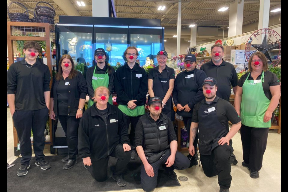 The Sobeys team gets into the spirit of the day, which doubled as a fundraiser for the Townsend Smith Foundation's efforts to bring a hospice to north Halton.