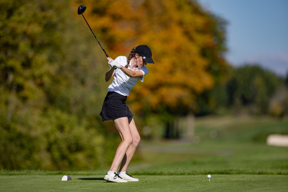 Georgetown's Jacqueline Giles finished second, one shot off the lead, at the Ontario University Athletics golf championship in Windsor Sunday.