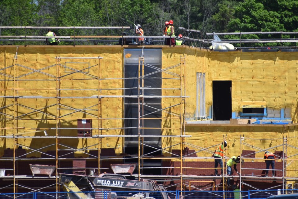 Construction continues on St. André Bessette Catholic School in Lefroy.