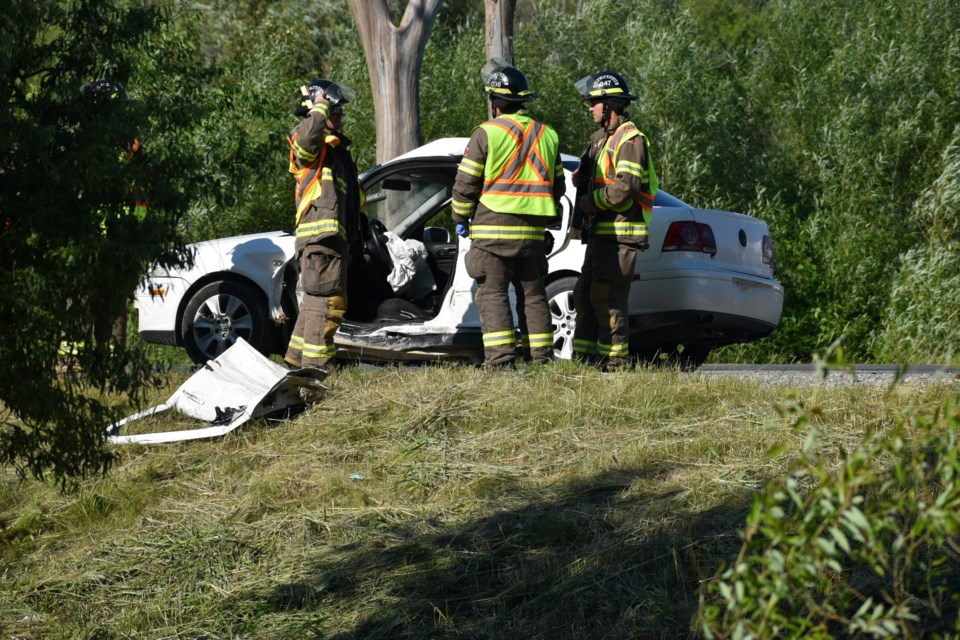 Emergency crews responded to a serious two-vehicle crash at the Yonge Street and 7th Line intersection in Innisfil on June 24. 