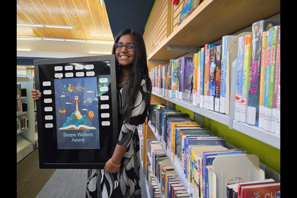 Grade 7 student Sarjana Shayanthan won the Seepe Walters Award on Jan. 24. 