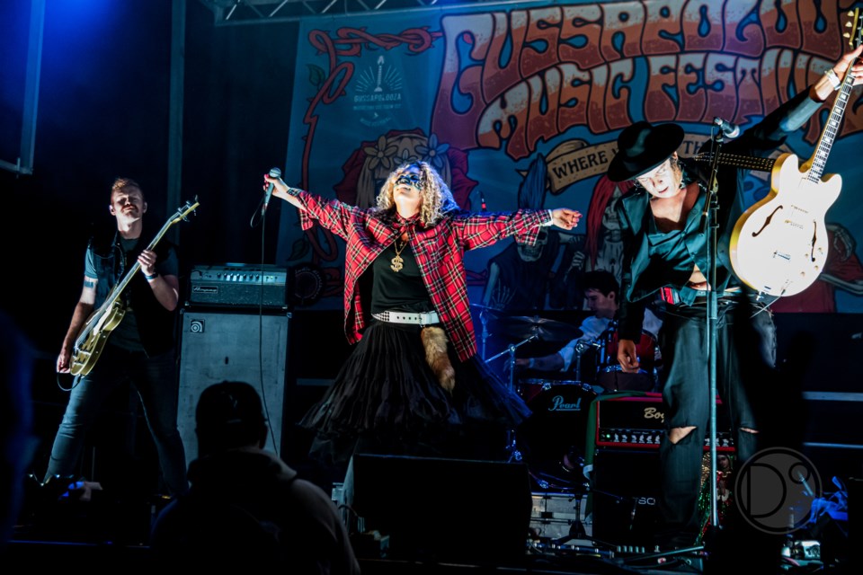 The Manic Boys and Girls Club performs during the Gussapolooza Music Festival.