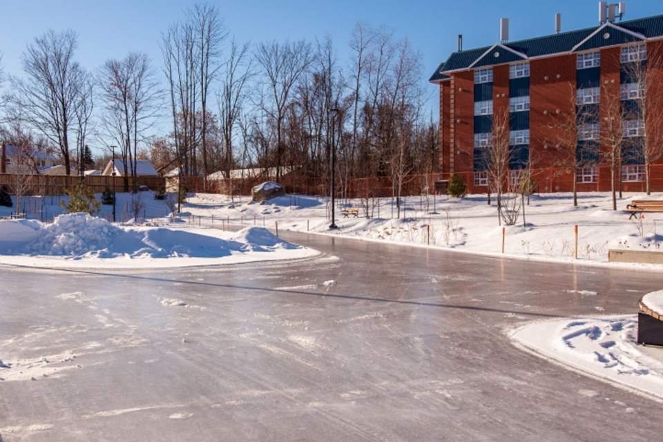 The 240-metres ice-skating trail at Innisfil Town Square is free for anyone and open daily from 8 a.m. to 9 p.m.