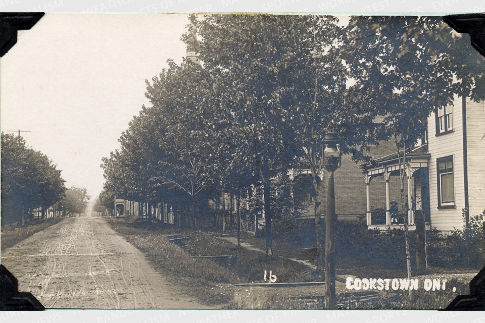 This pleasing view of late 19th century Cookstown doesn’t hint at the troubles settlers faced in founding the village, most notably the Big Swamp that isolated the village from the east.