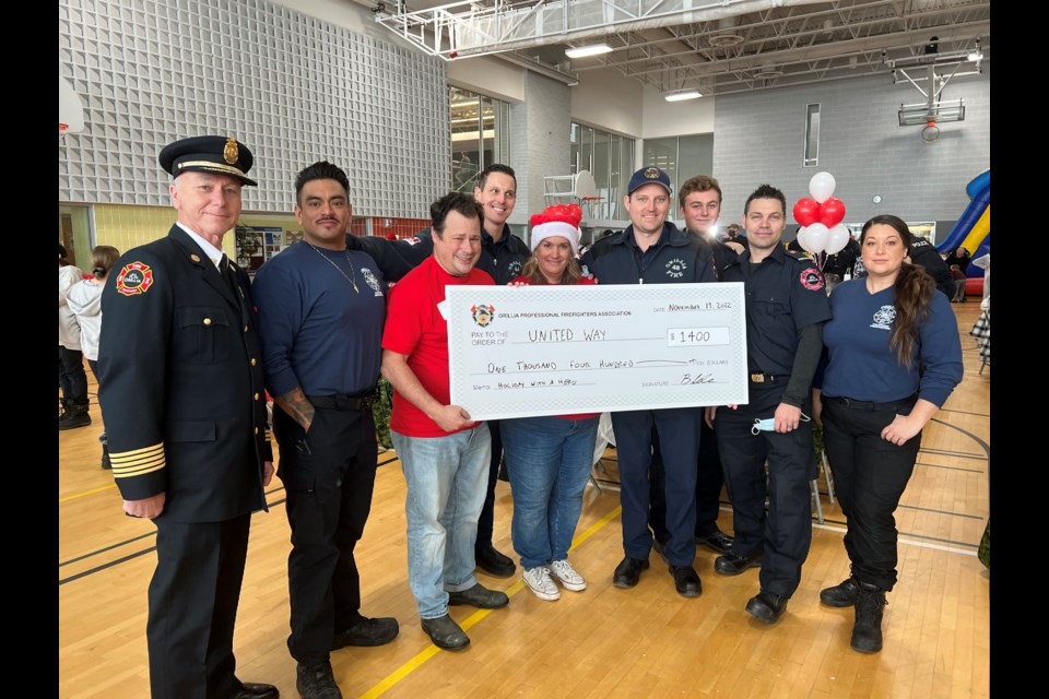 'We’ve had great participation, and they collected money as well to donate towards (the Holiday with a Hero event).  I’m very happy with the support that we’ve gotten from our people' Michael Clark, Chief of Orilla Fire Department said.