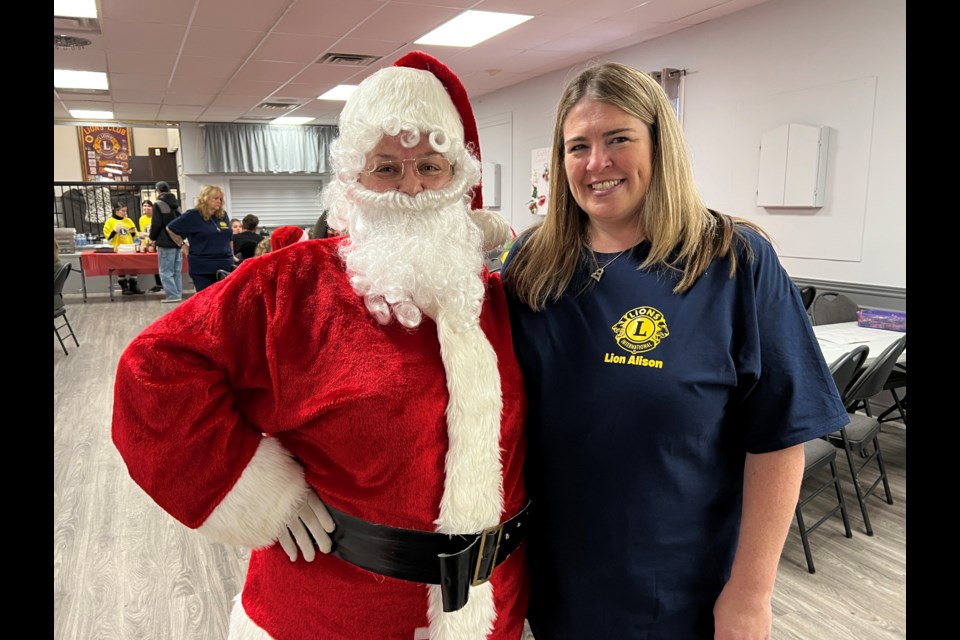 Santa and friends from the Innisfil Lions Club organized a special breakfast before the Santa Claus Parade on Sunday, Nov. 27, 2022.  