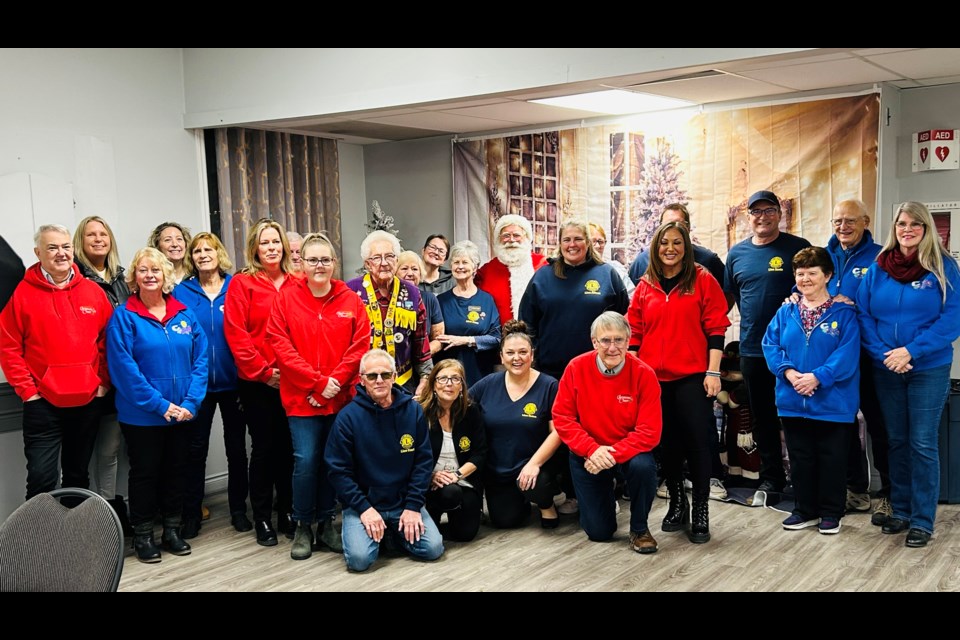 Members of the Innisfil Lions Club with representatives of all the charities/organizations who received donations on Tuesday, Dec. 3.