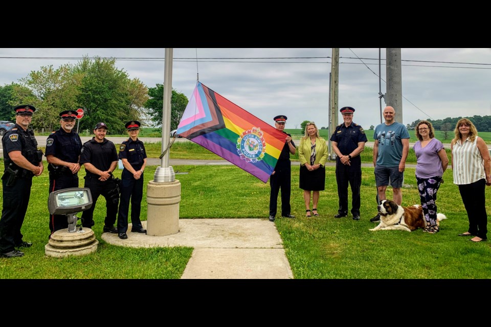 South Simcoe Police Service celebrated the start of Pride Month during an event Wednesday at its North Division in Innisfil.