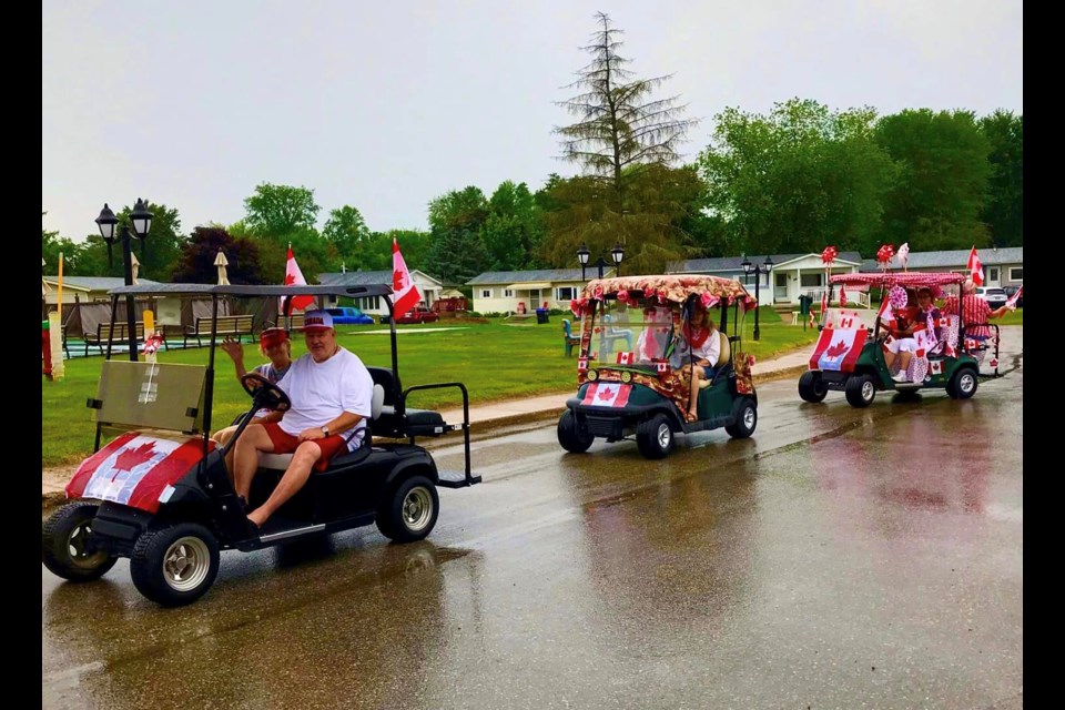 Canada Day parade at Sandycove Acres in 2022.