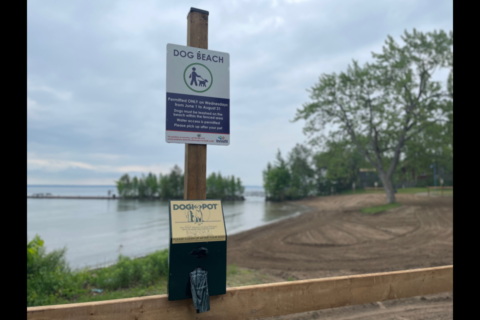 The town has opened a Dog Beach at Innisfil Beach Park.