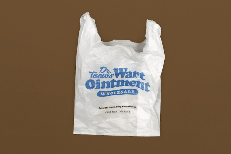 They plan to continue handing out the specialty bags for the foreseeable future, but note that they’d rather no one take them. (via East West Market)