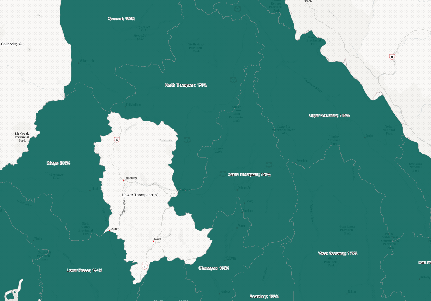 Snowpack Depth In Thompson Basins Remains Well Above Average Kamloops This Week