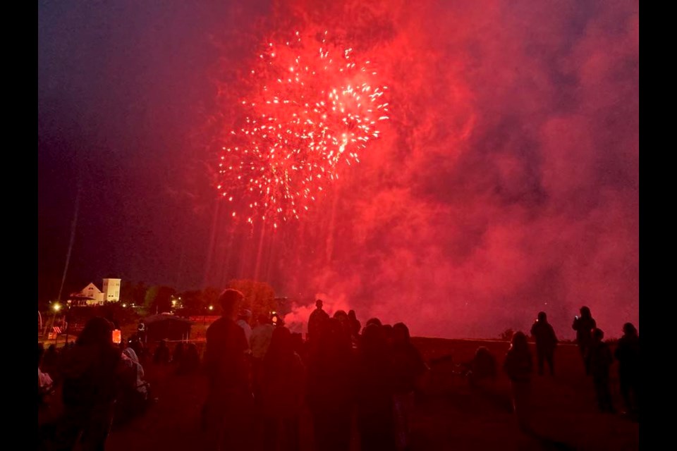 Canada Day celebrations in Lac La Biche concluded on Monday evening with a colourful fireworks show that took place in McArthur Park. Chris McGarry photo. 
Chris McGarry photo. 