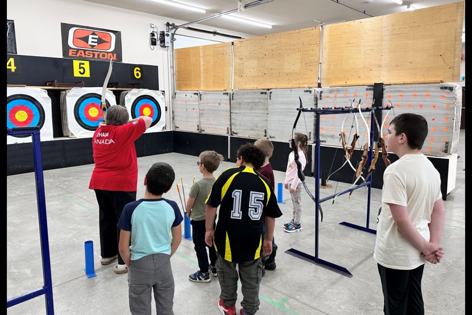 Participants in the Active Kids for Homeschoolers program participating in archery. Photo supplied. 