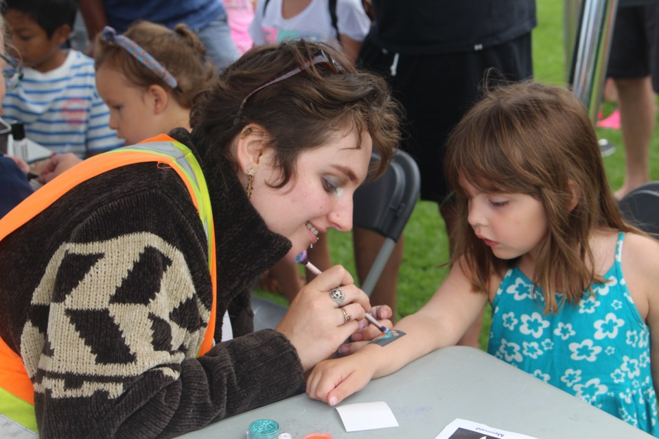 One of the many activities Aqua Days had for children was hand painting. 