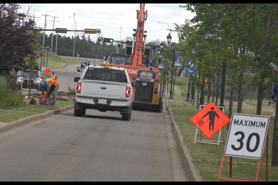 While work is expected to be completed by the second week of August, Beaver Hill Road should be open before the end of July. Chris McGarry photo. 