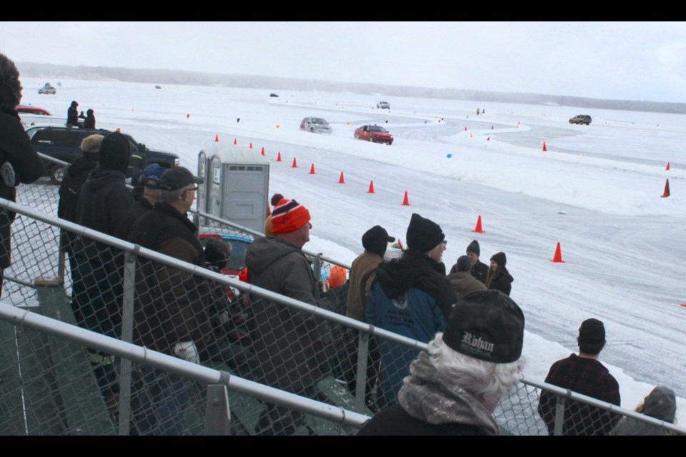 Crowds watching the ice races at the 2024 Winter Festival of Speed. Chris McGarry photo. 