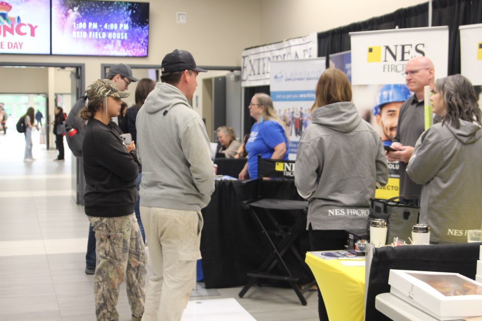 Many people were walking through the halls of the Cold Lake Energy Centre for the Chamber Connect job fair.